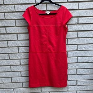 Banana Republic Factory Red Cap Sleeve Mini Dress Sz M